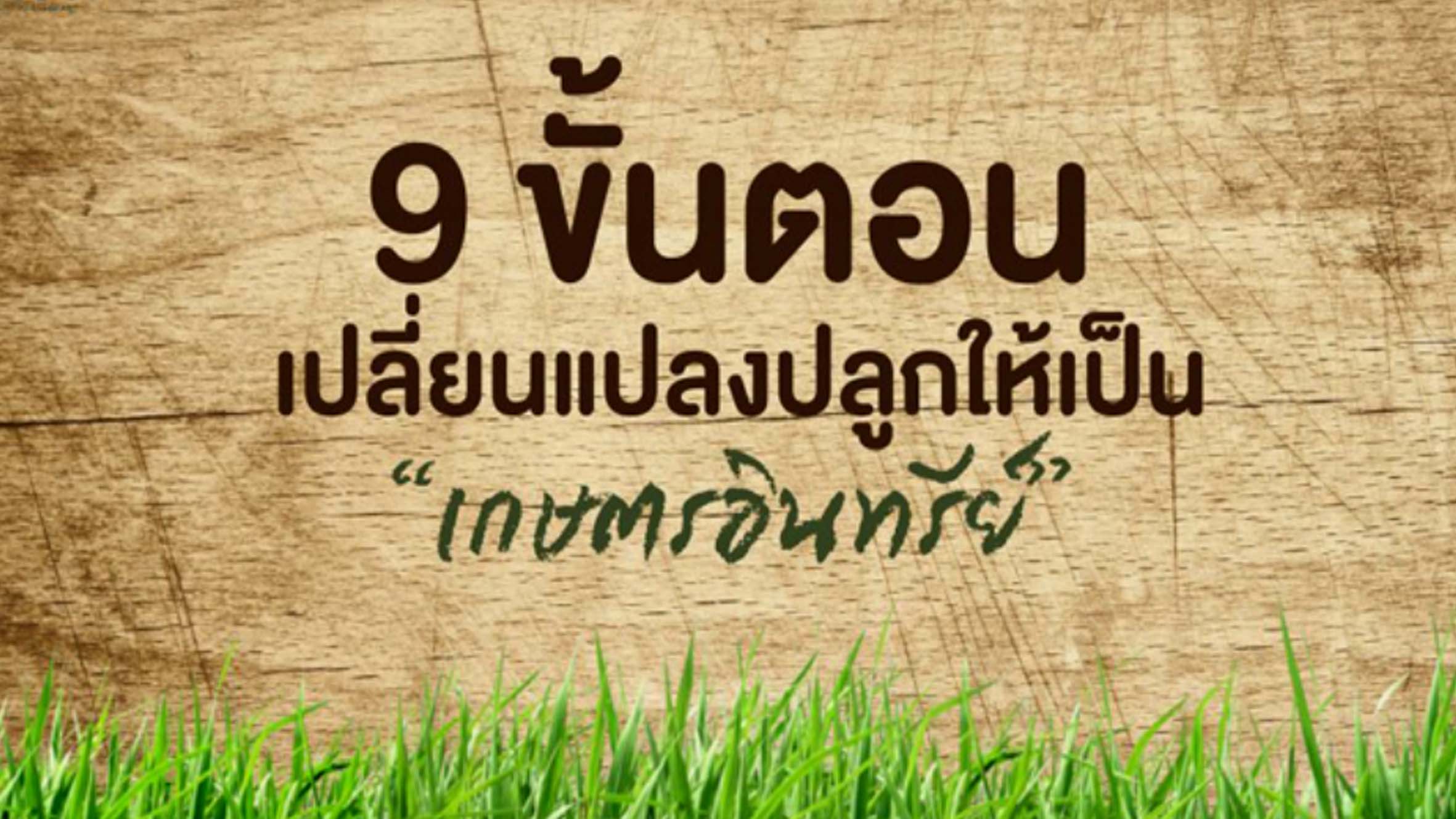 9 ขั้นตอนเปลี่ยนแปลงปลูกให้เป็น "เกษตรอินทรีย์"