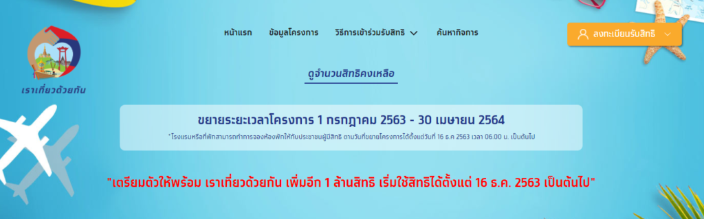 "เราเที่ยวด้วยกัน" อัปเดตสิทธิ์ใหม่ รับเงินจุกๆ 3,000 บาท  แถมส่วนลดให้อีก 40%