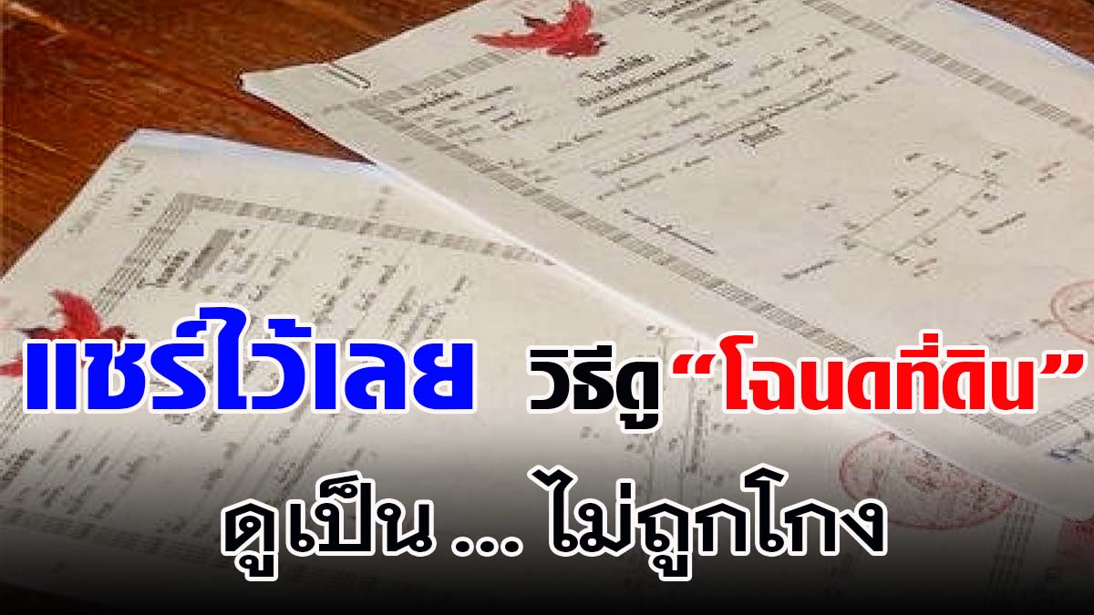 แชร์เก็บไว้เลย “11จุดบนโฉนดที่ดิน” ตรงไหนบ้าง ที่คุณควรจะรู้และดูเป็น จะได้ไม่ถูกโกง