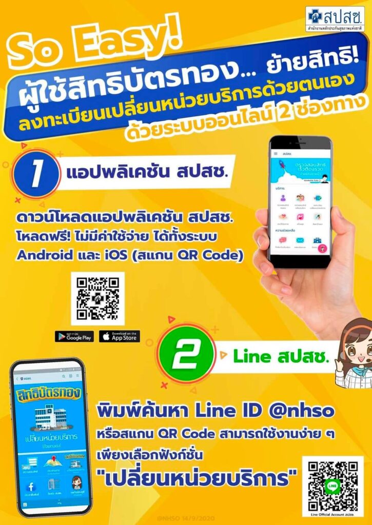 แจ้งเปลี่ยน รพ. สิทธิบัตรทอง หนุนทำผ่านระบบออนไลน์ เพื่อลดความเสี่ยงติดเชื้อโควิด-19 