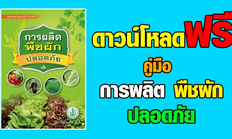 ดาวน์โหลดฟรี คู่มือ การผลิต พืชผัก ปลอดภัย