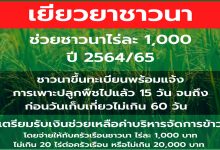 "ชาวนา" เตรียมรับเงินเยียวยา ไร่ละ 1,000 บาทเดือน พ.ย. นี้