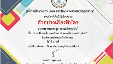 แบบทดสอบออนไลน์ เรื่อง "การใช้สื่อออนไลน์และเครือข่ายสังคมออนไลน์อย่างสร้างสรรค์ "  โดยห้องสมุดประชาชนอำเภอกระบุรี จังหวัดระนอง  ผ่านเกณฑ์รับเกียรติบัตรทาง E-mail