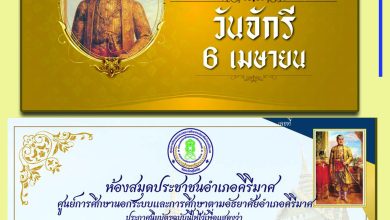 แบบทดสอบออนไลน์ เรื่อง ๖ เมษายน วันจักรี Chakri Memorial Day โดยห้องสมุดประชาชนอำเภอคีรีมาศ ผ่านเกณฑ์รับเกียรติบัตรทาง E-mail