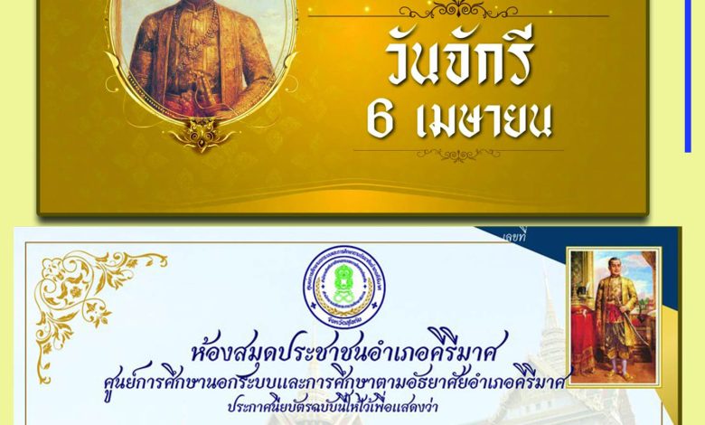 แบบทดสอบออนไลน์ เรื่อง ๖ เมษายน วันจักรี Chakri Memorial Day โดยห้องสมุดประชาชนอำเภอคีรีมาศ ผ่านเกณฑ์รับเกียรติบัตรทาง E-mail