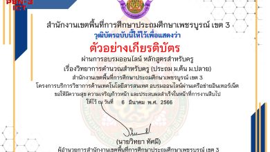 แบบทดสอบออนไลน์ หลักสูตรสำหรับครูผู้สอน เรื่อง หลักสูตรวิทยาการคำนวณ จัดทำโดย สพป.เพชรบูรณ์ เขต 3 ผ่านเกณฑ์ดาวน์โหลดเกียรติบัตรได้ทันที