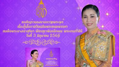 ขอเชิญชวนพสกนิกรชาวไทย ร่วมถวายพระพรเนื่่องในโอกาสวันเฉลิมพระชนมพรรษาของสมเด็จพระนางเจ้าสุทิดา พัชรสุธาพิมลลักษณ พระบรมราชินี วันที่ ๓ มิถุนายน ๒๕๖๖ จัดทำโดยห้องสมุดประชาชนอำเภอถลาง รับเกียรติบัตรทาง E-mail