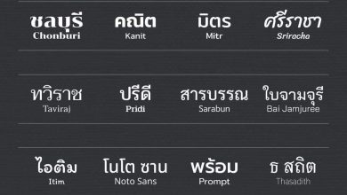 ดาวน์โหลดฟรี..ฟอนต์ไทย Font ฟรีจาก Google